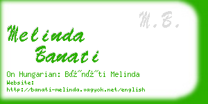 melinda banati business card